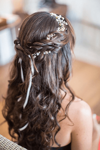 ラブリーウェディングドレス 髪型 ロング 最も人気のある髪型